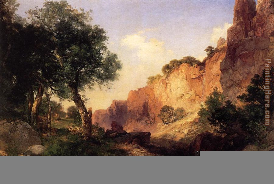 The Grand Canyon Hance Trail painting - Thomas Moran The Grand Canyon Hance Trail art painting